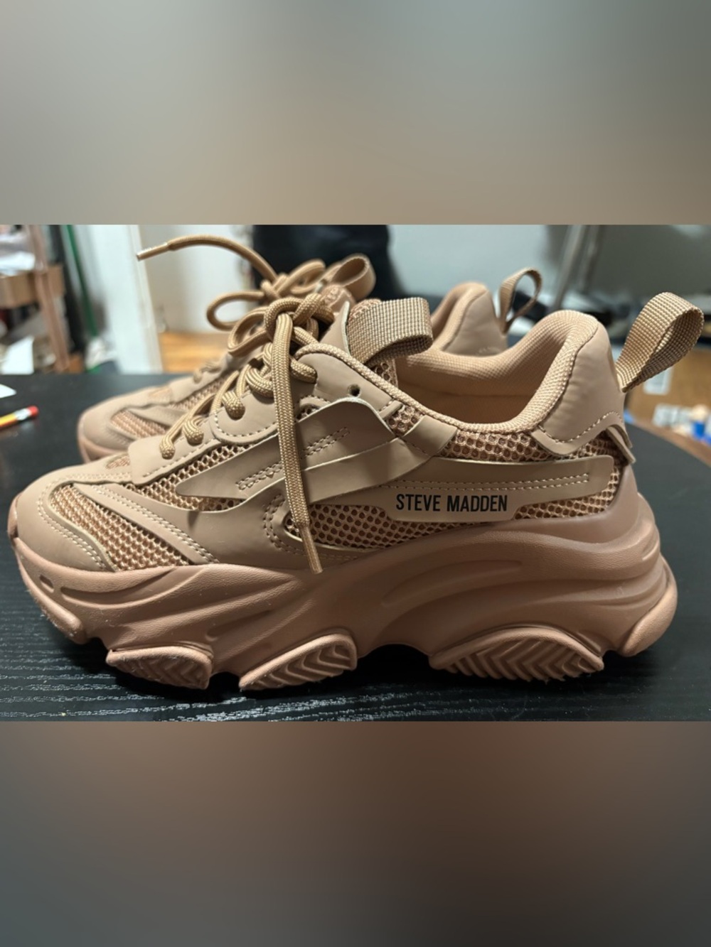 Steve Madden Women’s Possession Sneaker in Almond - Picture 5 of 10
